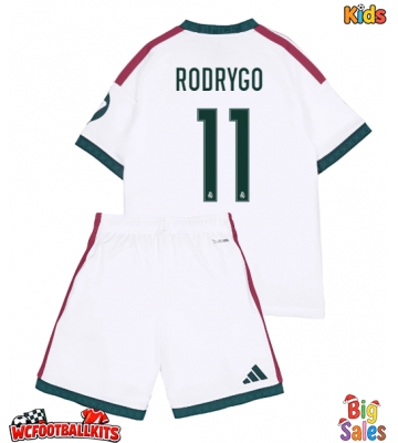 Real Madrid Rodrygo Goes #11 Replica Home Stadium Kit for Kids 2026-27 Short Sleeve (+ pants)